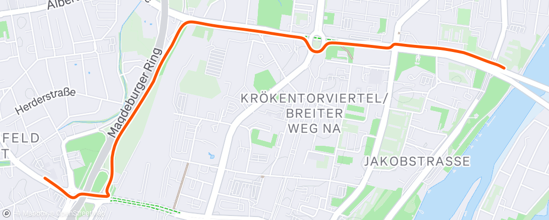 Map of the activity, Fahrt am Nachmittag