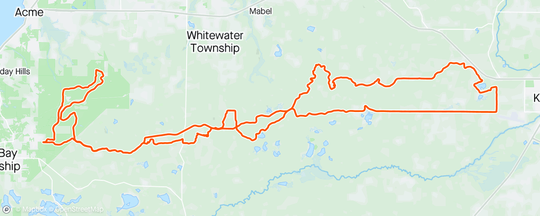 Map of the activity, OnB with a Domestique