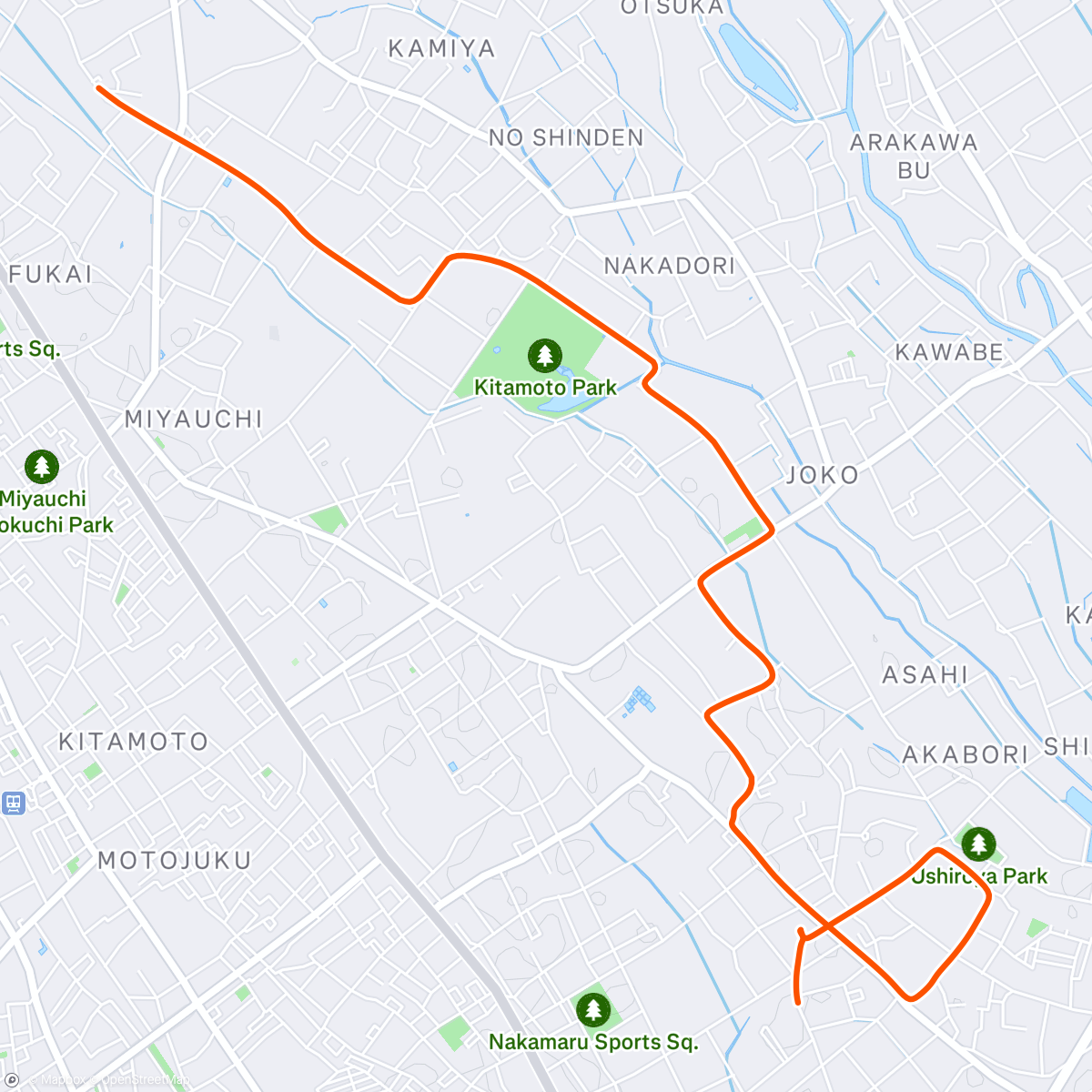 Map of the activity, 朝のライド
