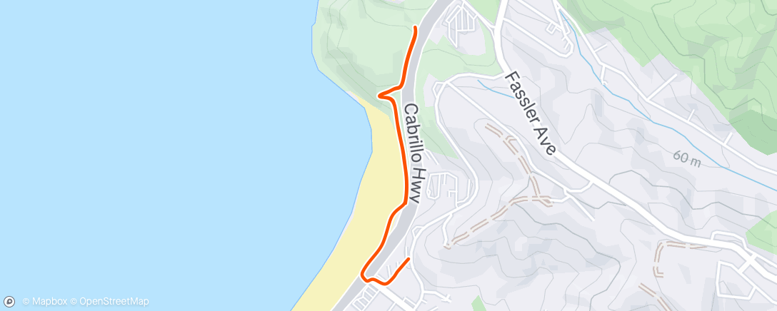Map of the activity, Evening Walk