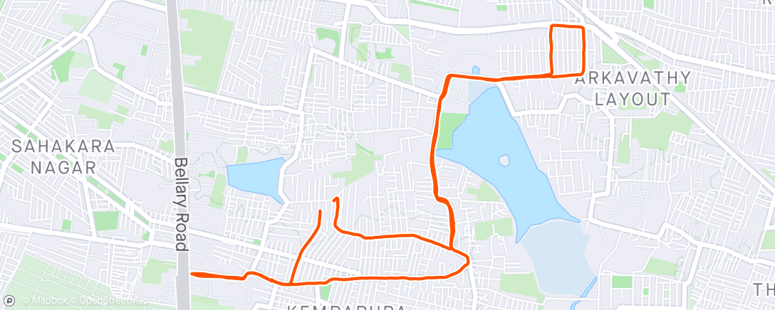 Map of the activity, Evening quick ride.