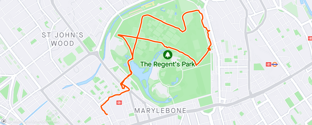 Mapa de la actividad (Morning Walk in The Regents Park 🌞)