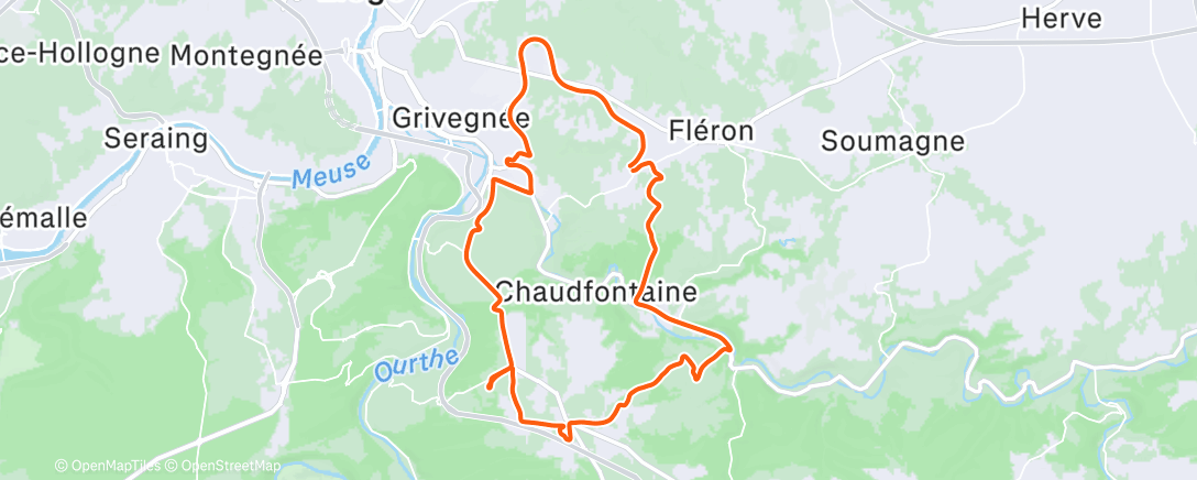 Map of the activity, Sortie vélo dans l'après-midi