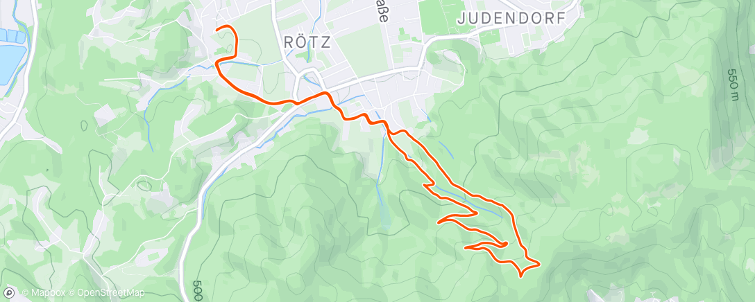 Map of the activity, W9 - TrailRun