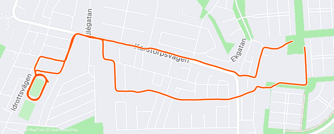 Карта физической активности (Intervaller 5x 5 min @4 min/km, 2 min vila)