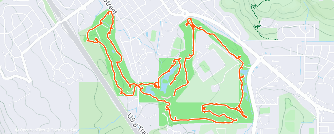 Map of the activity, Morning Golf