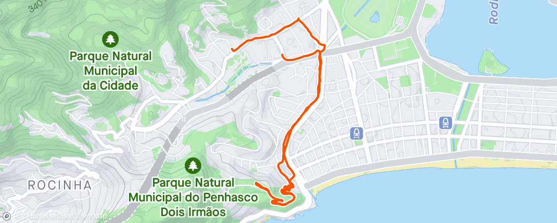 Mapa de la actividad, Trail run matinal