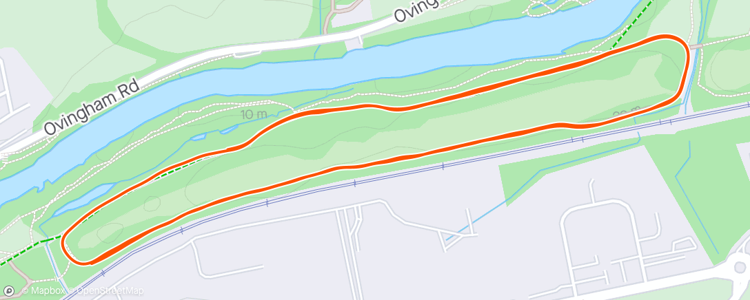 Map of the activity, P is for Prudhoe Parkrun