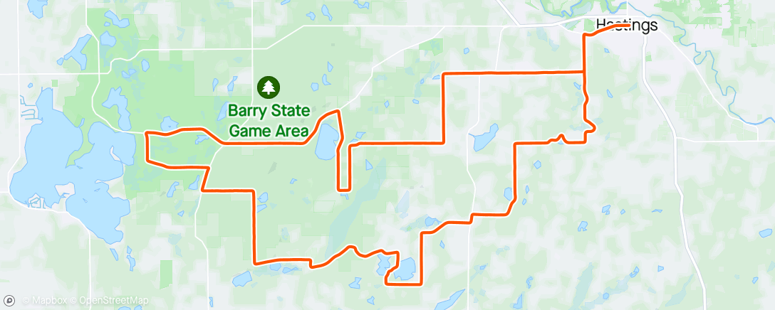 Map of the activity, Barry Roubaix