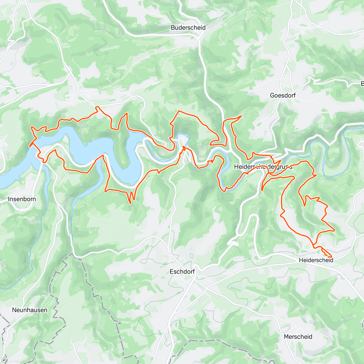 Map of the activity, Trail Uewersauer 33.8k