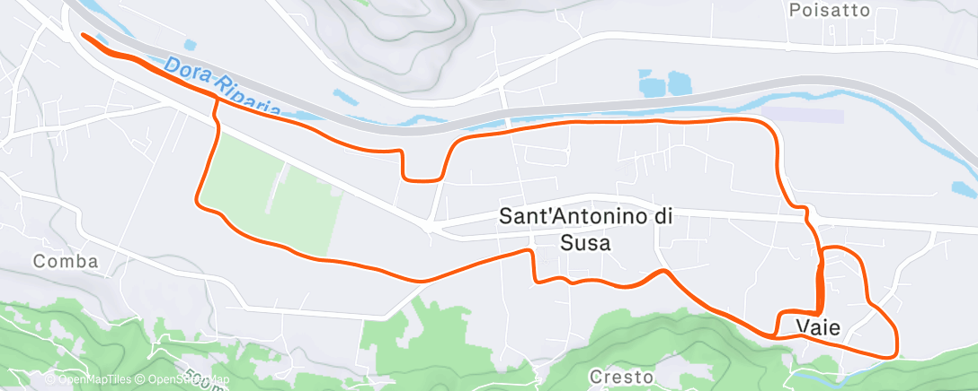 Map of the activity, Corsa pomeridiana