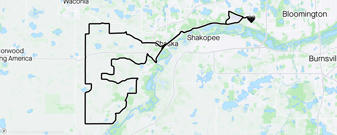 Map of the activity, West-side Gravel - Riding my age.