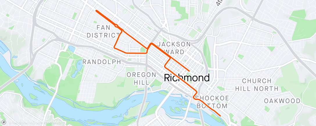 Map of the activity, Zwift - 2015 Worlds Course in Richmond