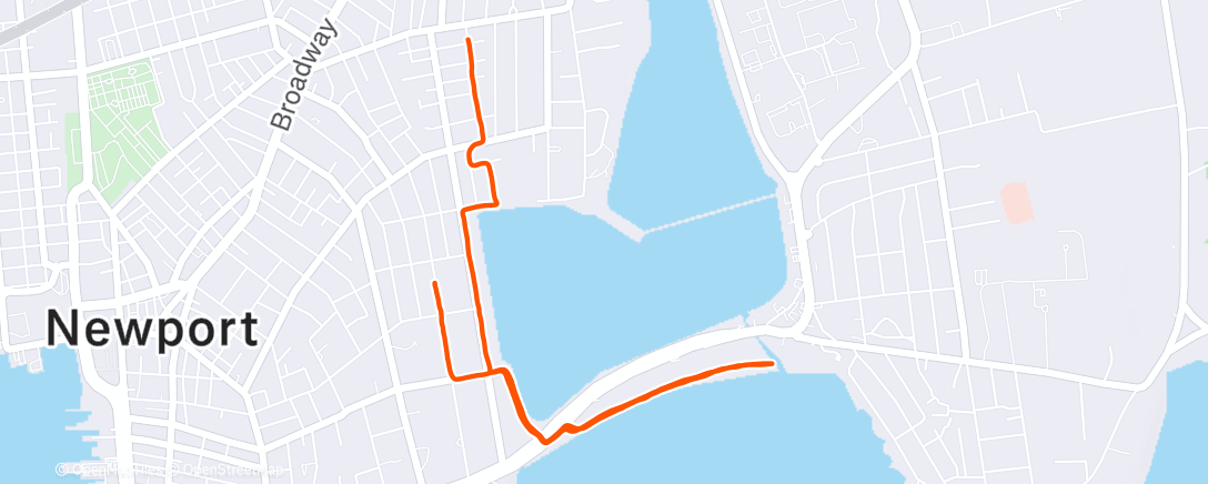 Map of the activity, Afternoon Run