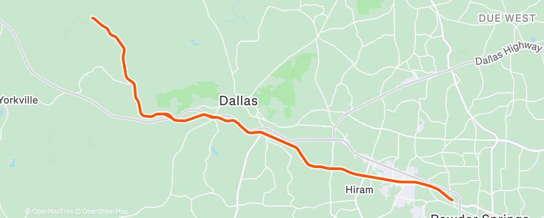 Map of the activity, Afternoon Ride