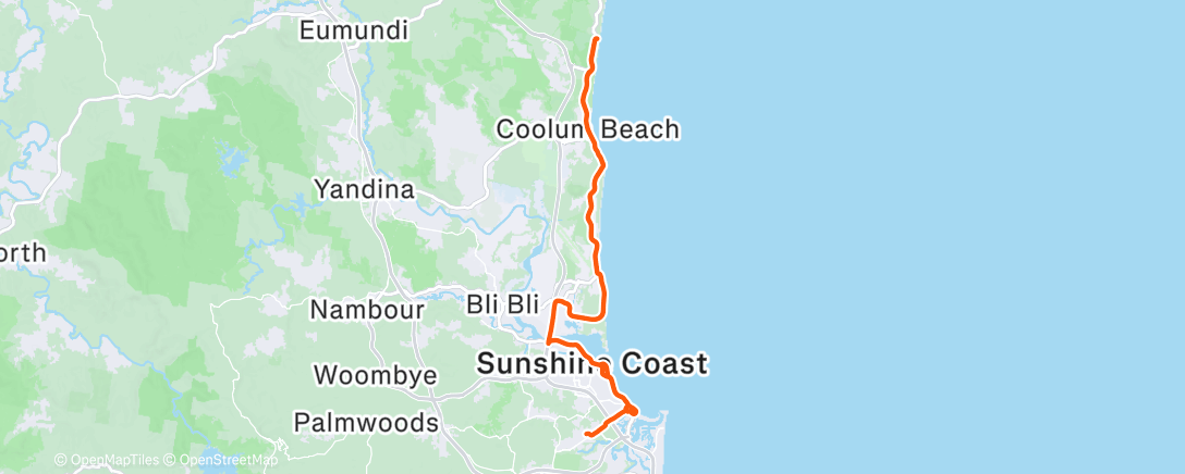 Map of the activity, Morning Ride