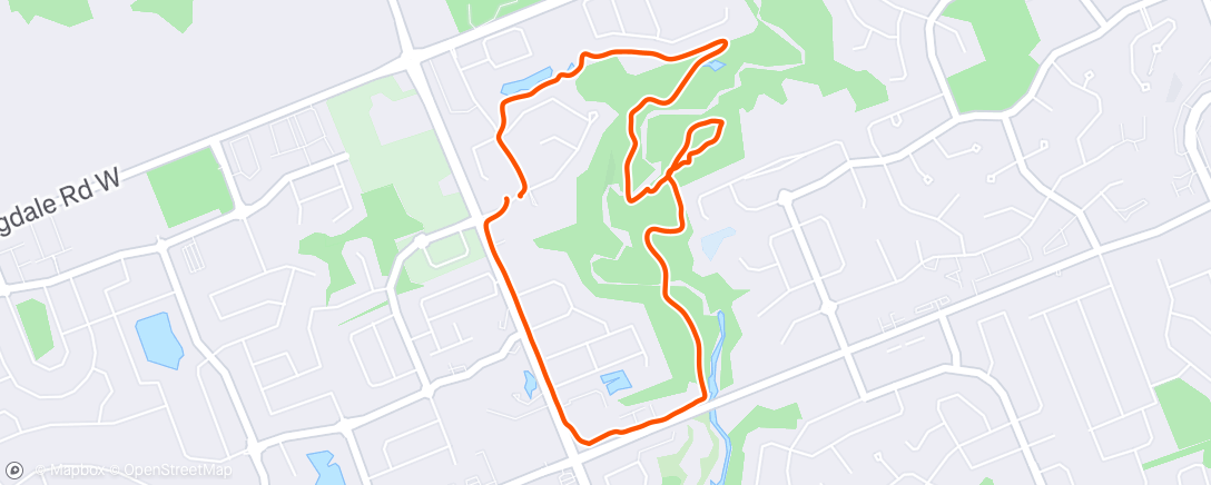 Map of the activity, Afternoon Walk