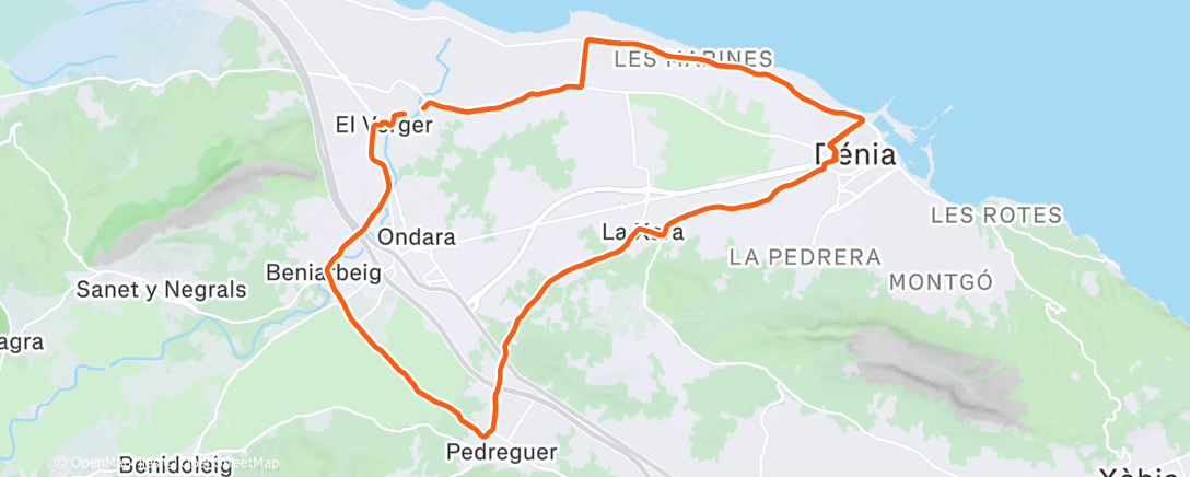 Mappa dell'attività Sortie vélo dans l'après-midi