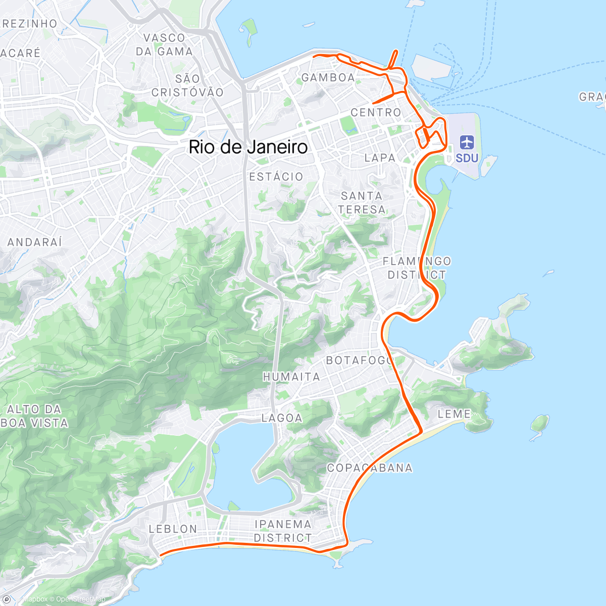 Kaart van de activiteit “Maratona do Rio 2024”