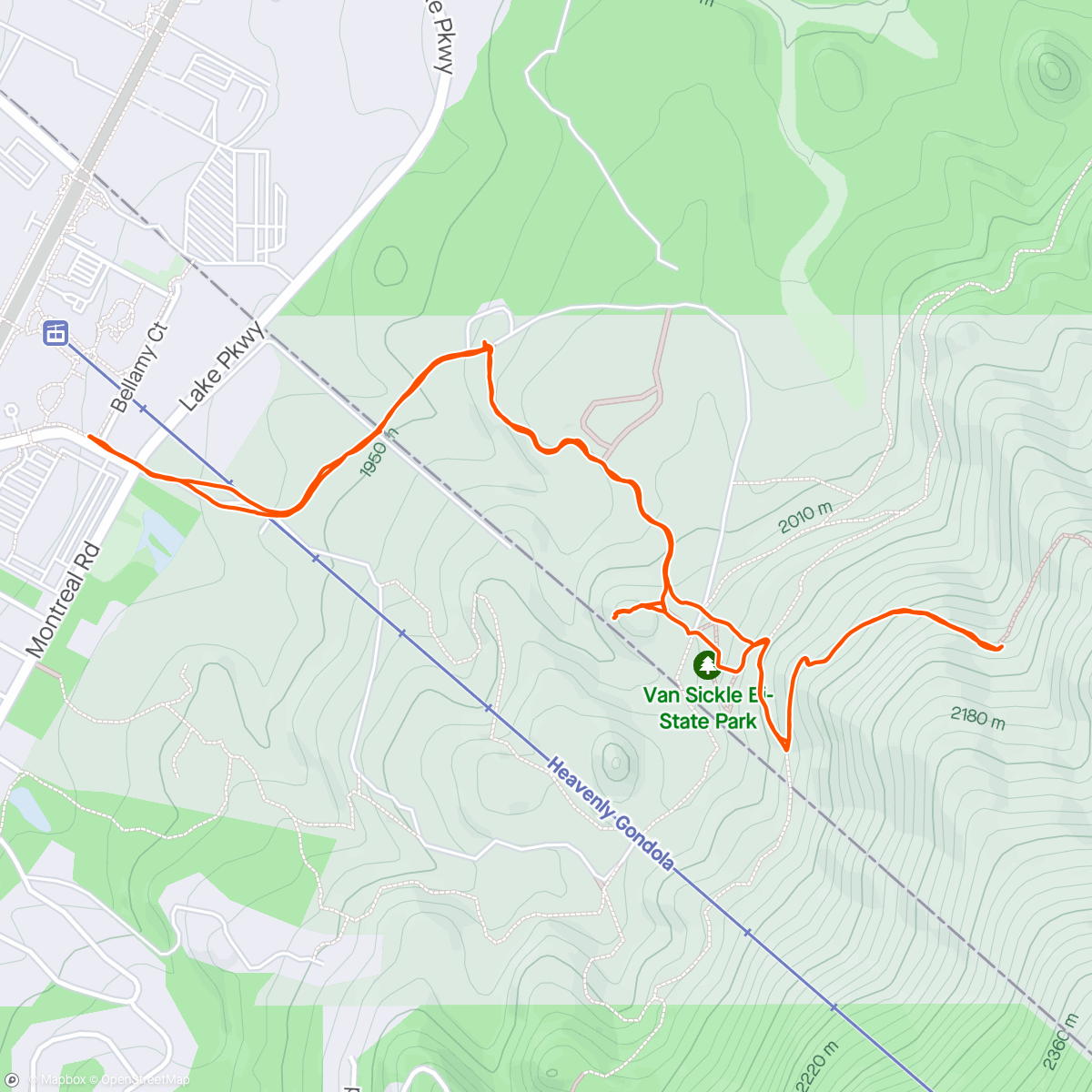 Map of the activity, Lunch Hike ☀️ Van Sickle Waterfall trail