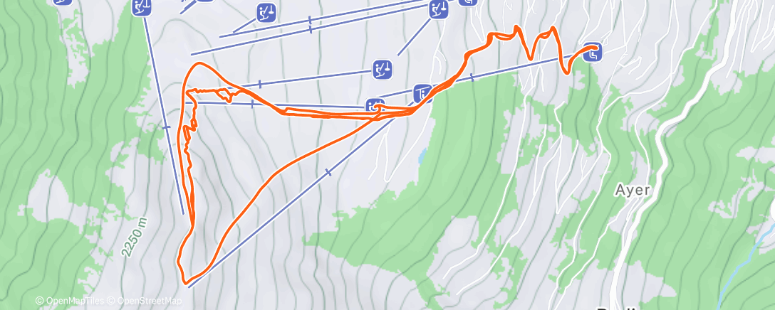 Map of the activity, Ski de rando avec Kév