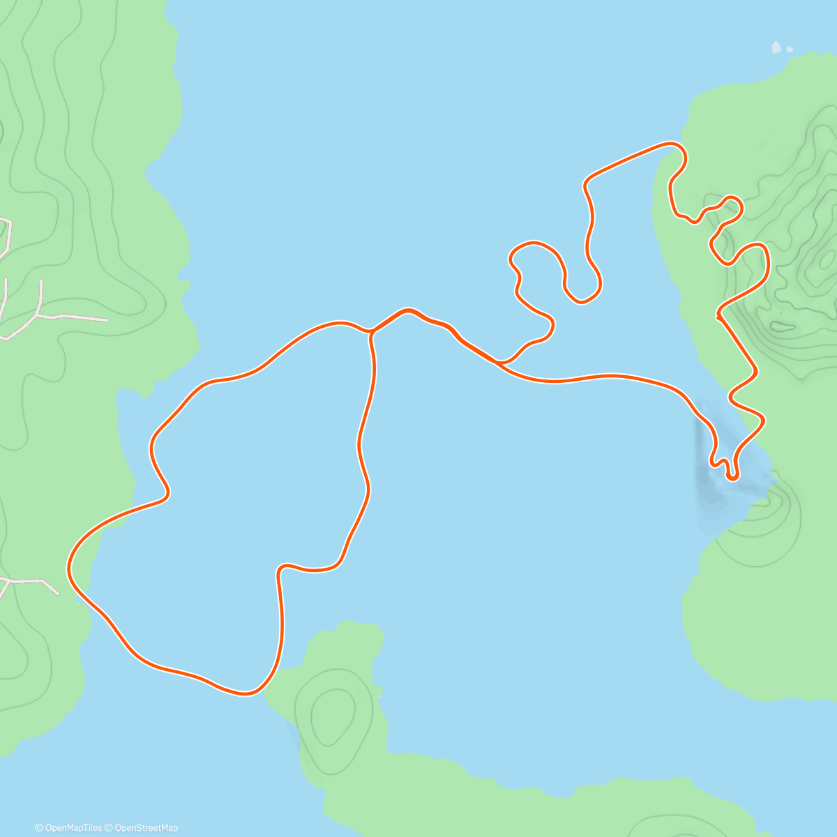 Карта физической активности (Zwift - Jarvis Seaside Sprint in Watopia)