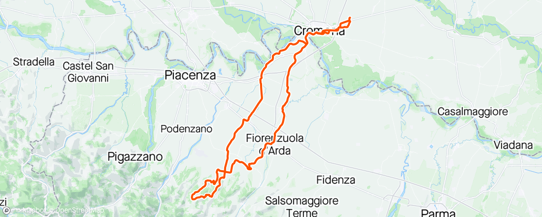 Map of the activity, Gropparello detonazioni e forature