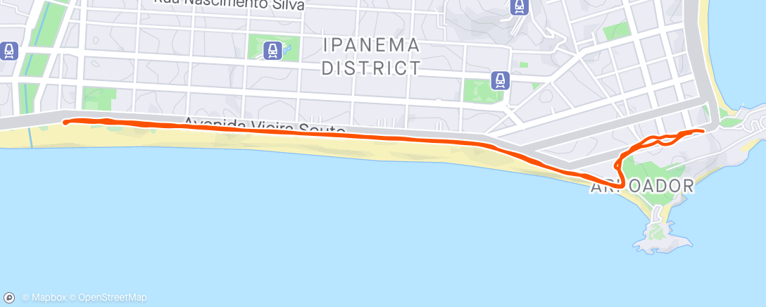 Map of the activity, Lunch Walk - Ipanema med Richard og Knerten☀️🌊☀️