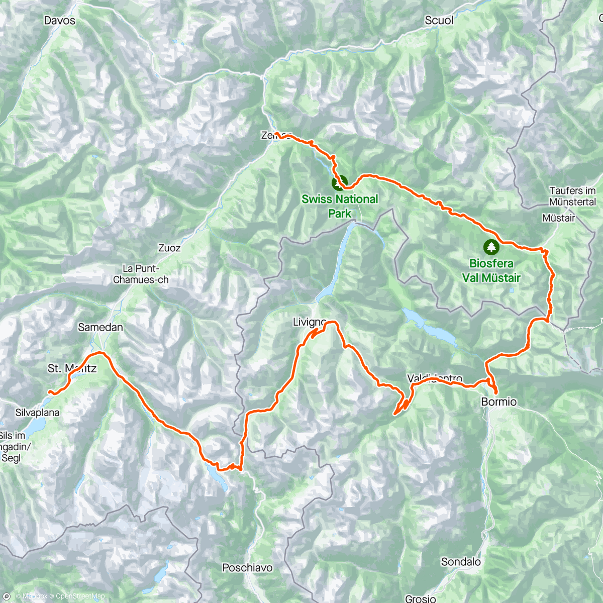 Map of the activity, In the shadow of piz palü