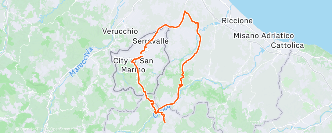 Map of the activity, Morning Ride