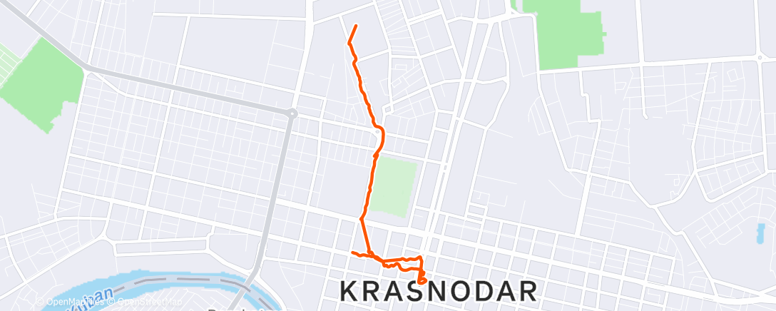 Map of the activity, Дневной забег