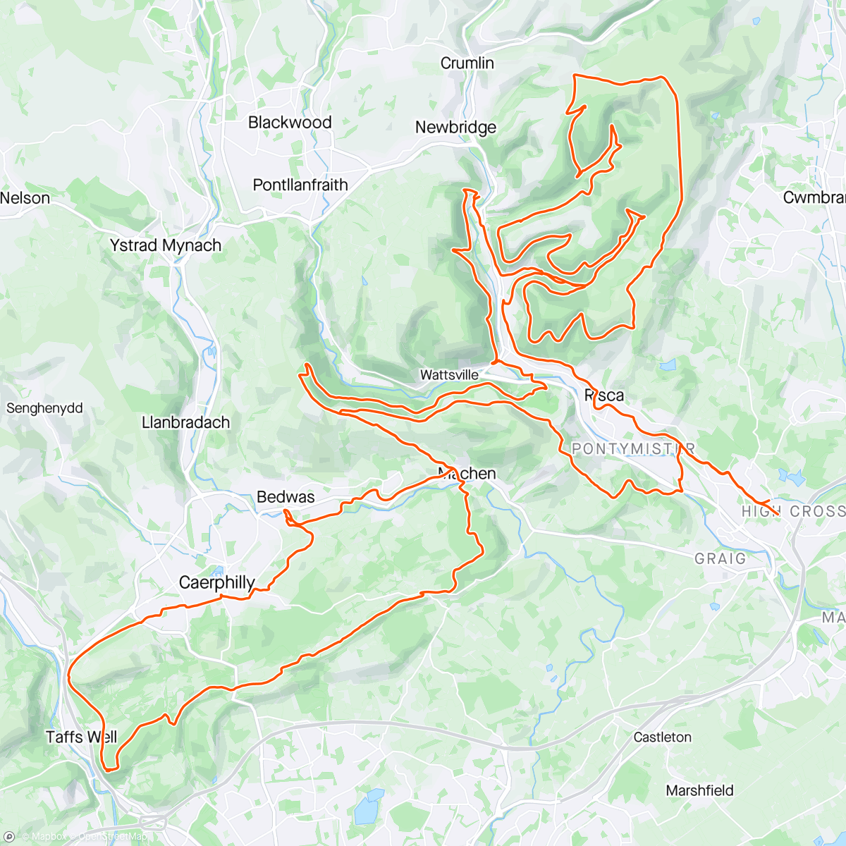 Map of the activity, Soooo much gravel