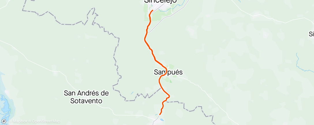 Map of the activity, Sincelejo Chinu Sincelejo
