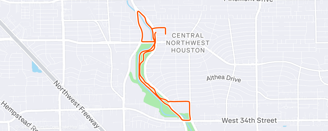 Map of the activity, Morning Run