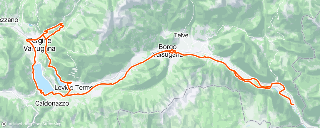 Map of the activity, Tour of the Alps
