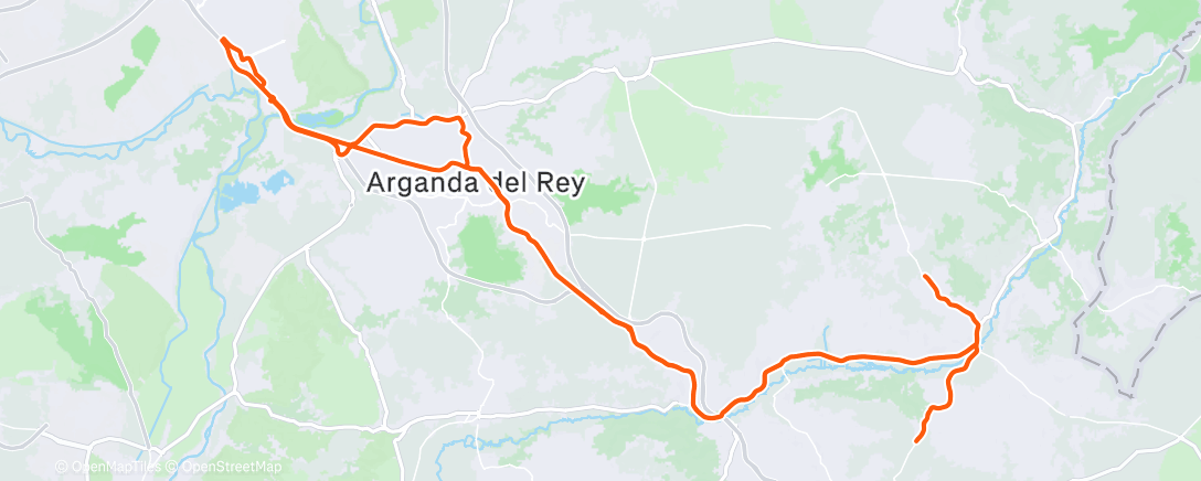 Map of the activity, Bicicleta por la tarde