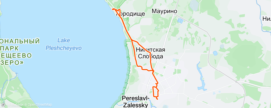 Map of the activity, Утренний забег