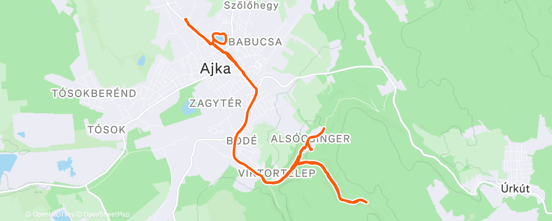 Map of the activity, Afternoon Mountain Bike Ride