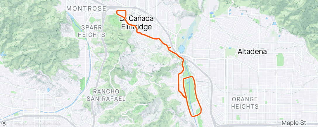 Map of the activity, First ride with TPU tubes