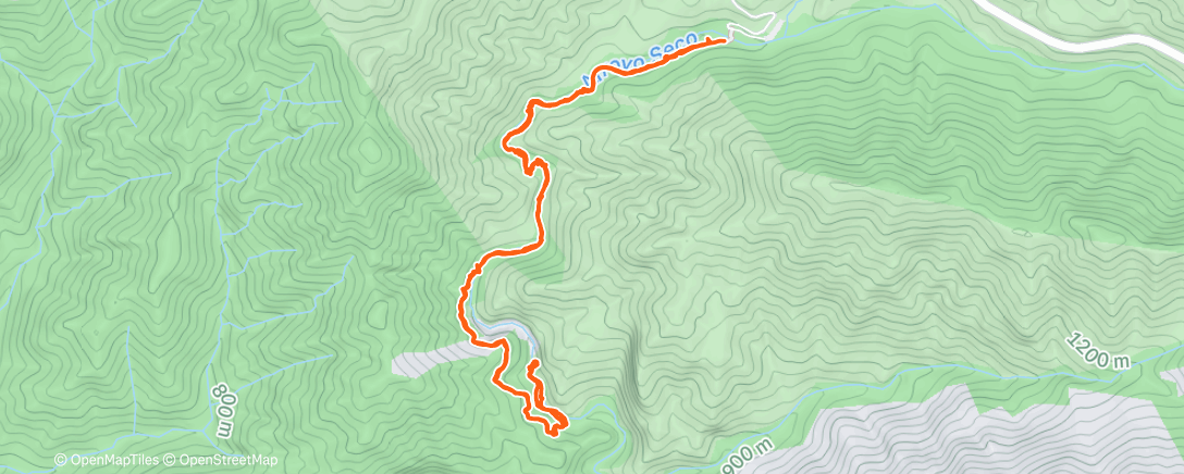 Map of the activity, Evening Hike