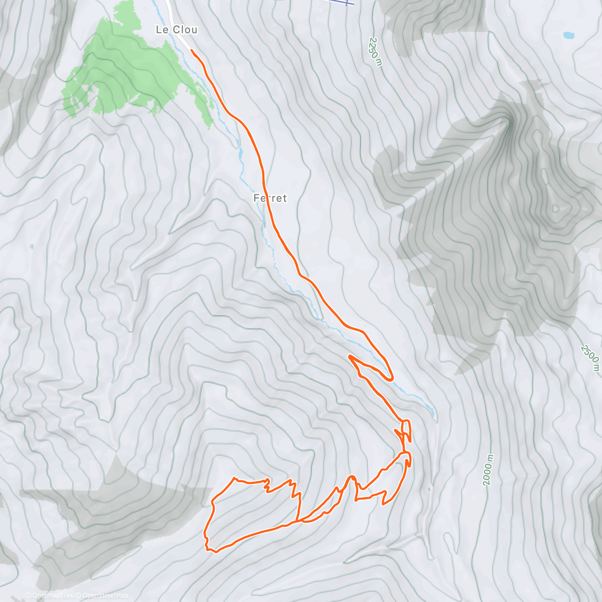 Карта физической активности (Skitour - La Dotse)