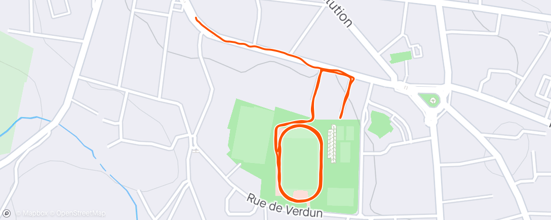 Map of the activity, Footing 30’ avec la Hub 😎
