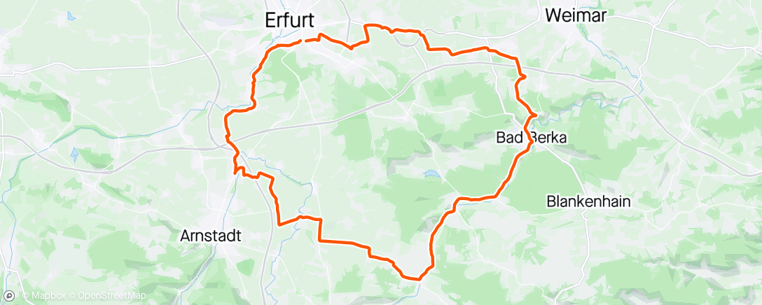 Map of the activity, sunday group ride