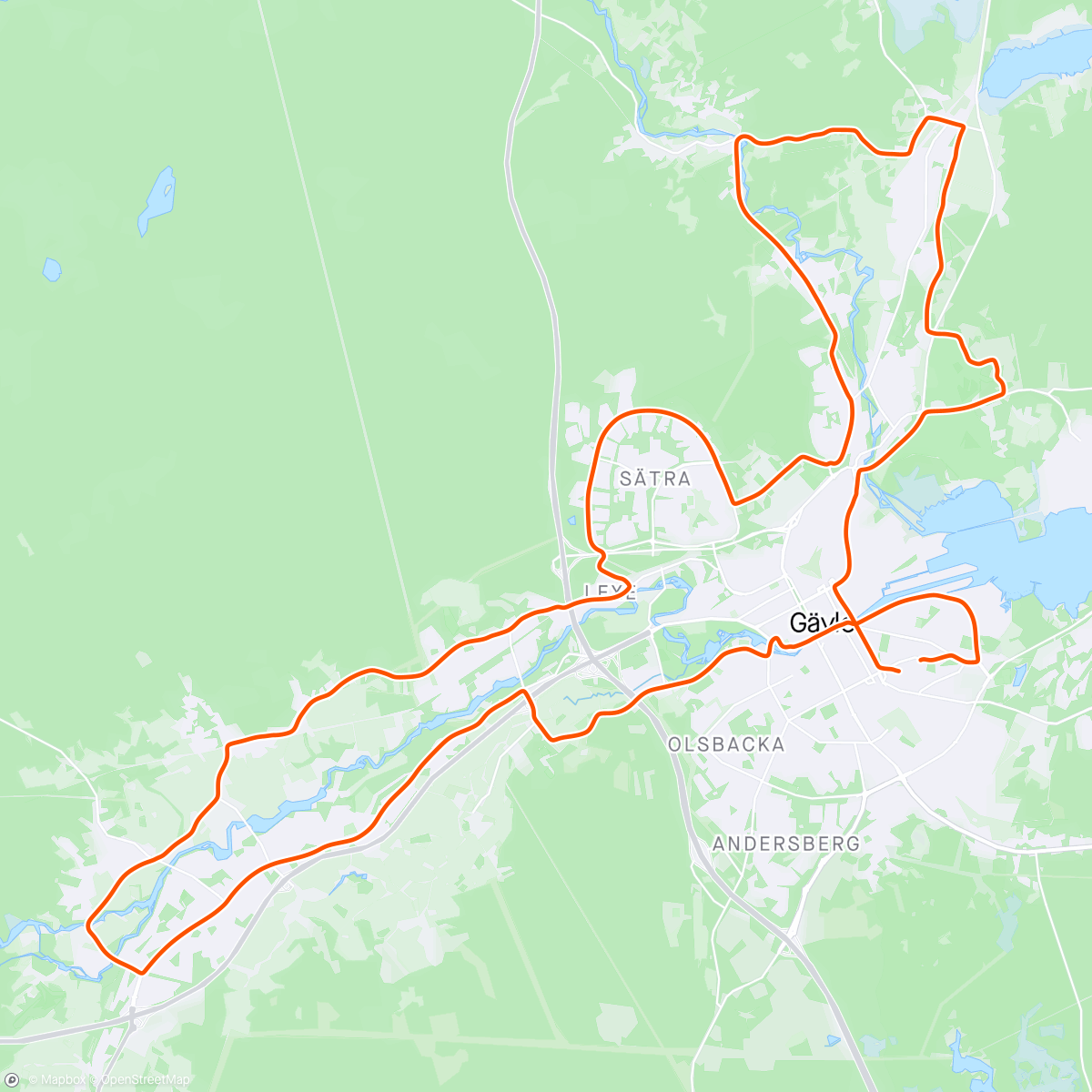 Map of the activity, Afternoon Ride🧤
