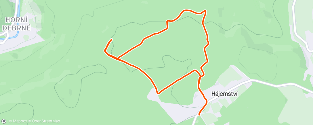 Map of the activity, Colors of MTBO 2024 - cesty