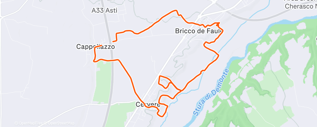 Map of the activity, Morning Trail Run