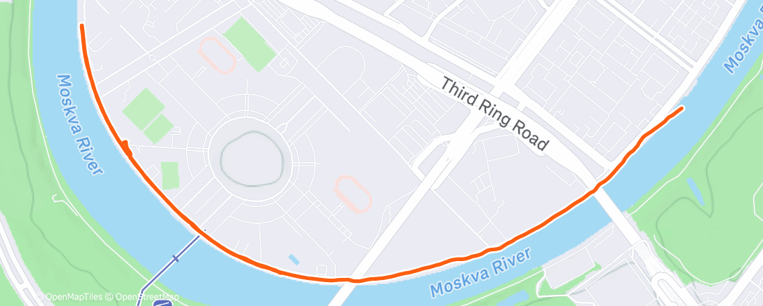 Map of the activity, Утренний забег