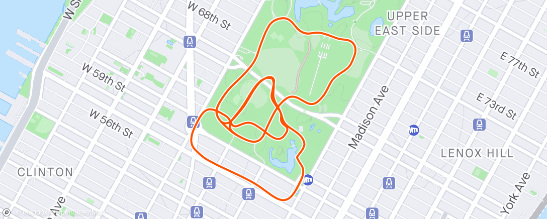 Карта физической активности (Zwift - Grand Central Circuit in New York)