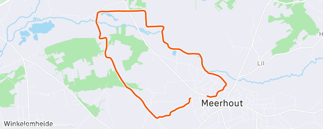 Map of the activity, Morning Run