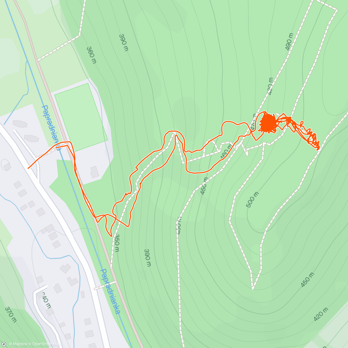 アクティビティ「Dorobiť vrch sokola 🦅」の地図